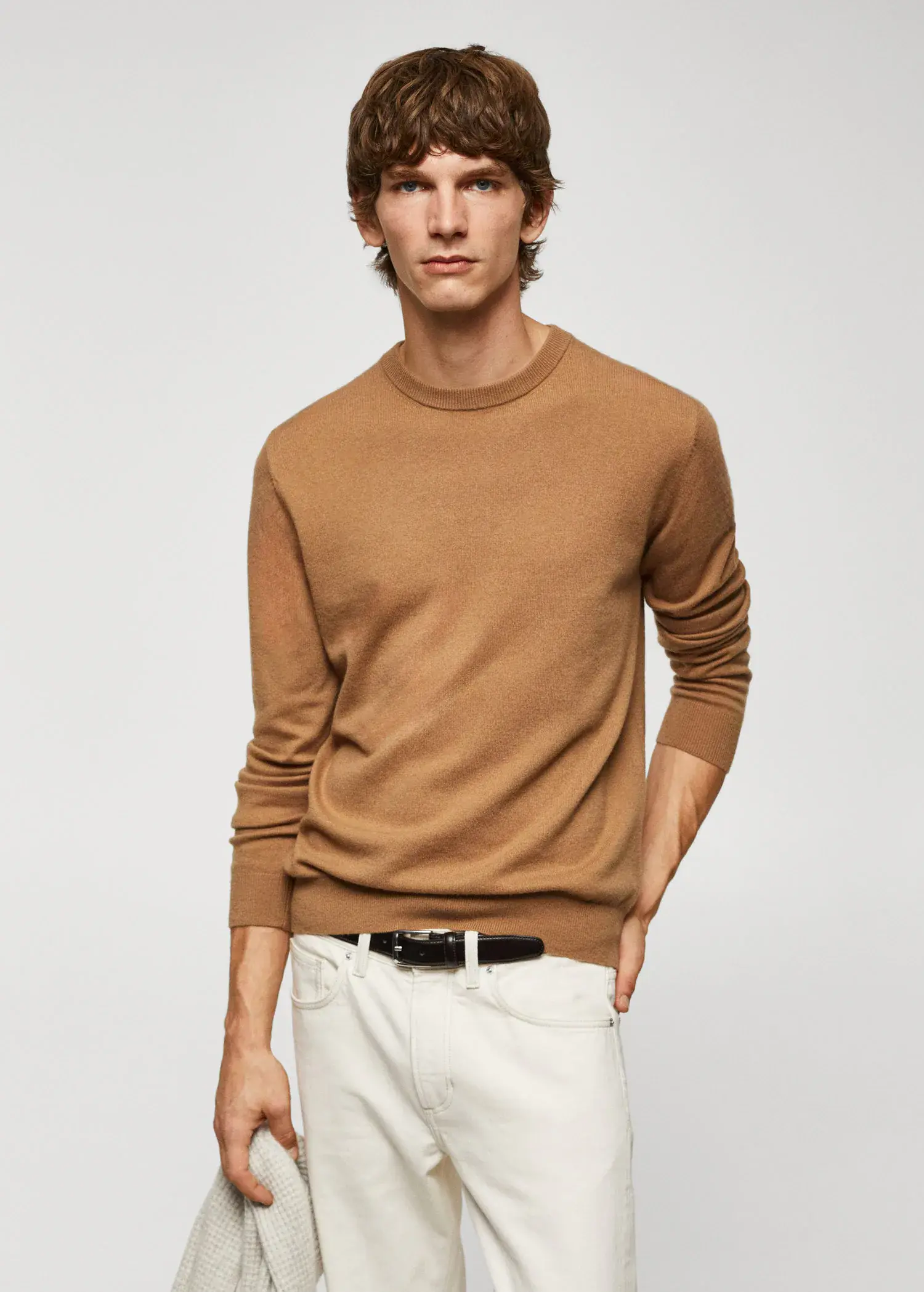 Mango Fine-knit wool-blend sweater. 1