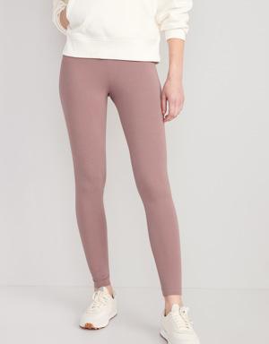 High-Waisted Jersey Ankle Leggings pink