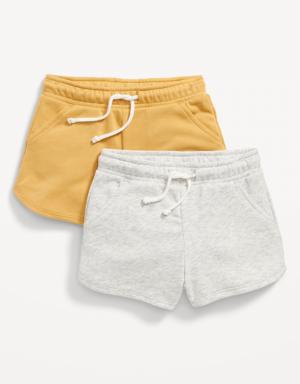 Old Navy 2-Pack French Terry Pull-On Shorts for Toddler Girls gray