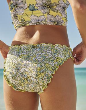 Bas de bikini cheeky réversible en fibres recyclées FIELDS OF FLOWERS