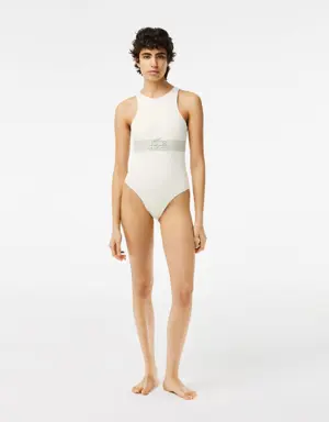 Women’s Lacoste Net Print Swimsuit