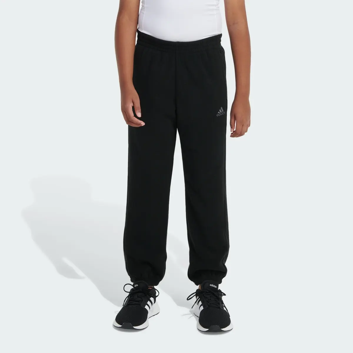 Adidas Elastic Waist 3-Stripe Cozy Joggers. 1