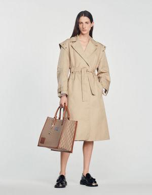 Trench coat with a wide collar Login to add to Wish list