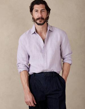 Castello Linen Shirt purple