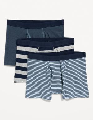 Built-In Flex Boxer-Briefs Underwear 3-Pack for Men --4.5-inch inseam multi