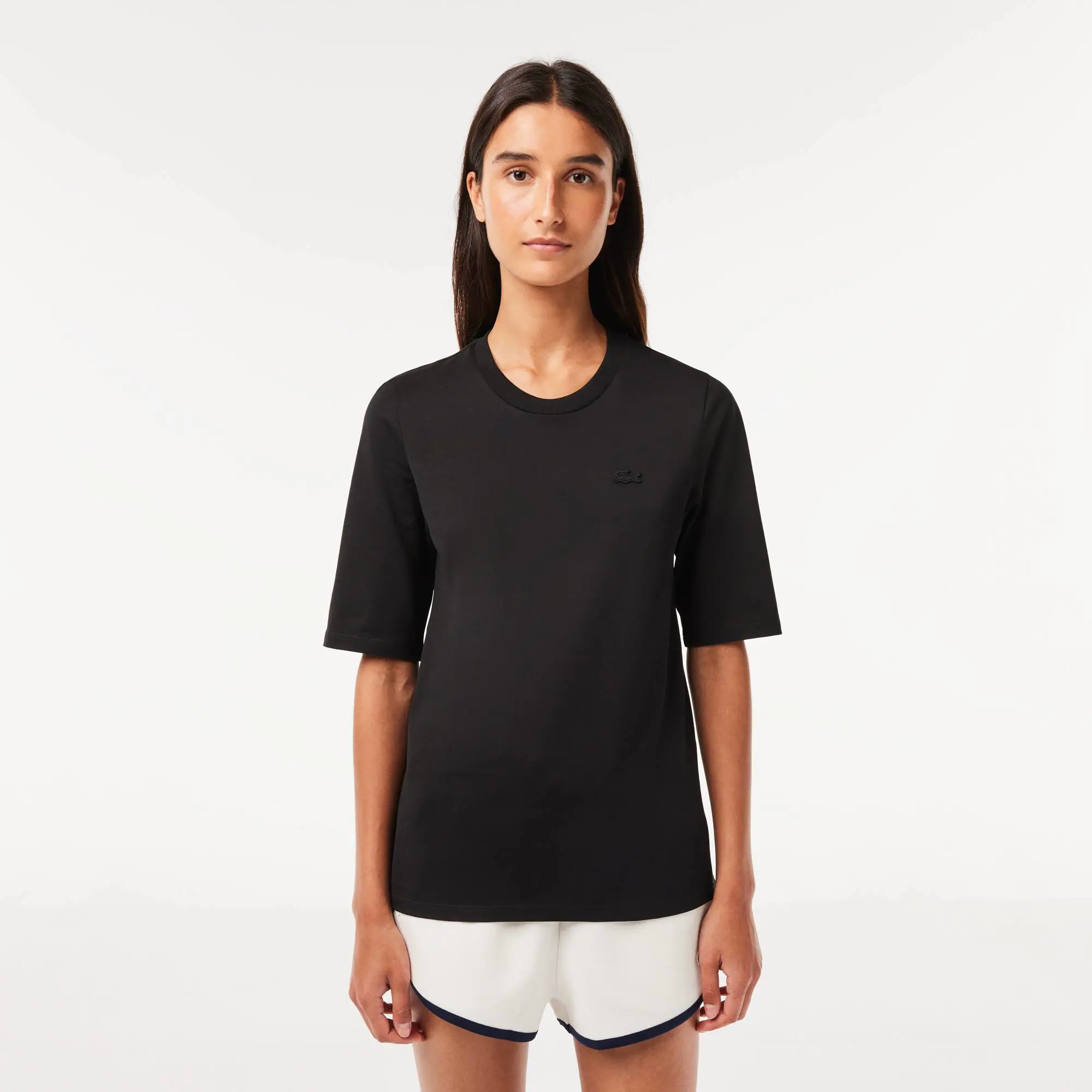 Lacoste Women’s Crew Neck Cotton T-shirt. 1