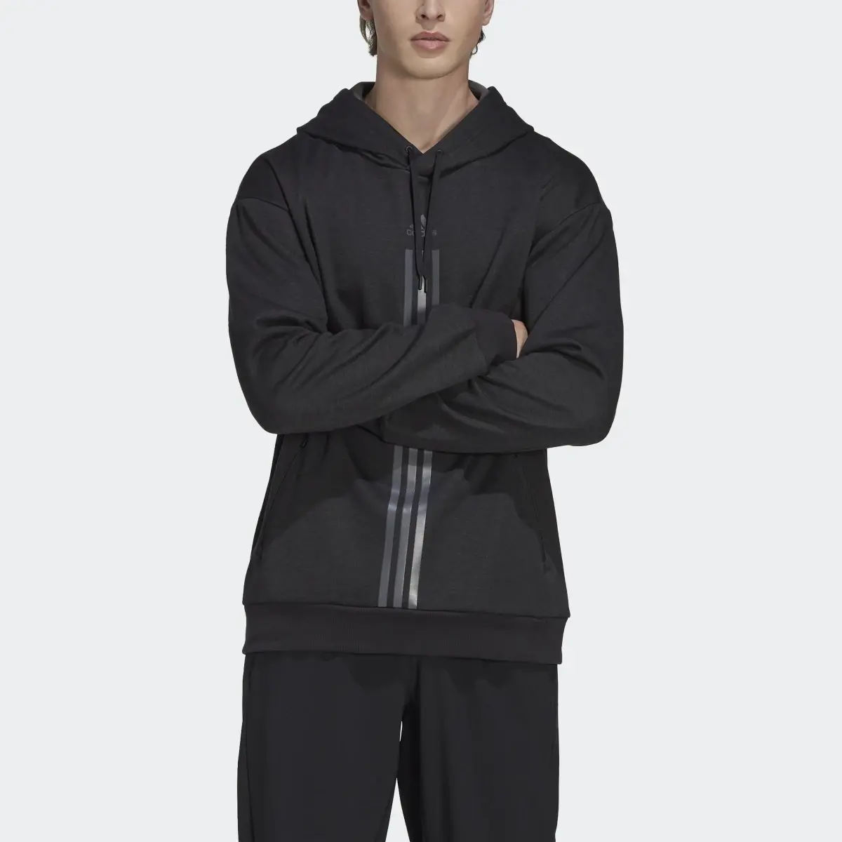 Adidas Felpa con cappuccio AlphaStrength Fleece. 1