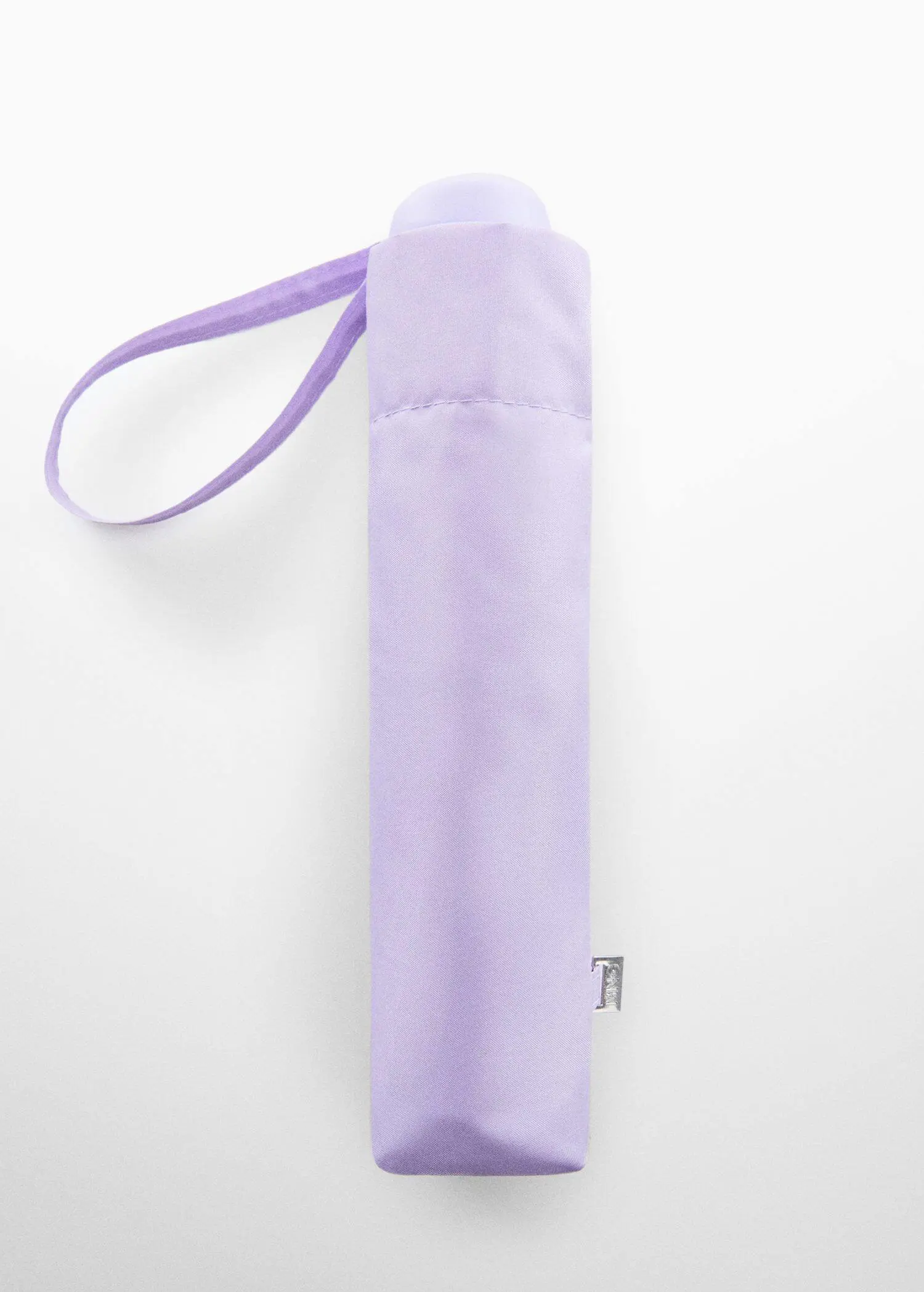 Mango Plain folding umbrella. a purple umbrella sitting on top of a white table. 
