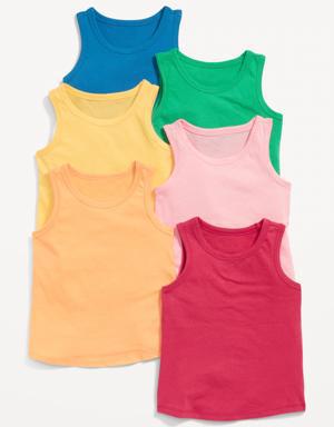 Tank Top 6-Pack for Toddler Girls multi