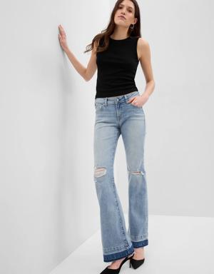 Low Rise '70s Flare Jeans blue