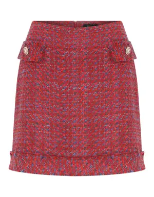 Pocket Detailed Mini Skirt - Red - 2 / ORIGINAL