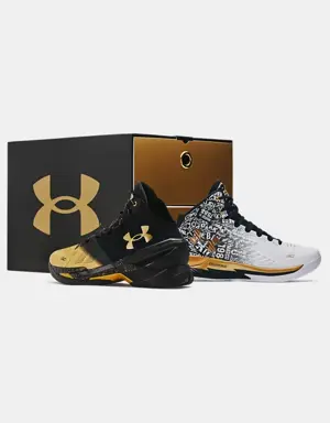 Unisex Curry 1 + Curry 2 Retro 'Back-to-Back MVP' Pack Basketball Shoes