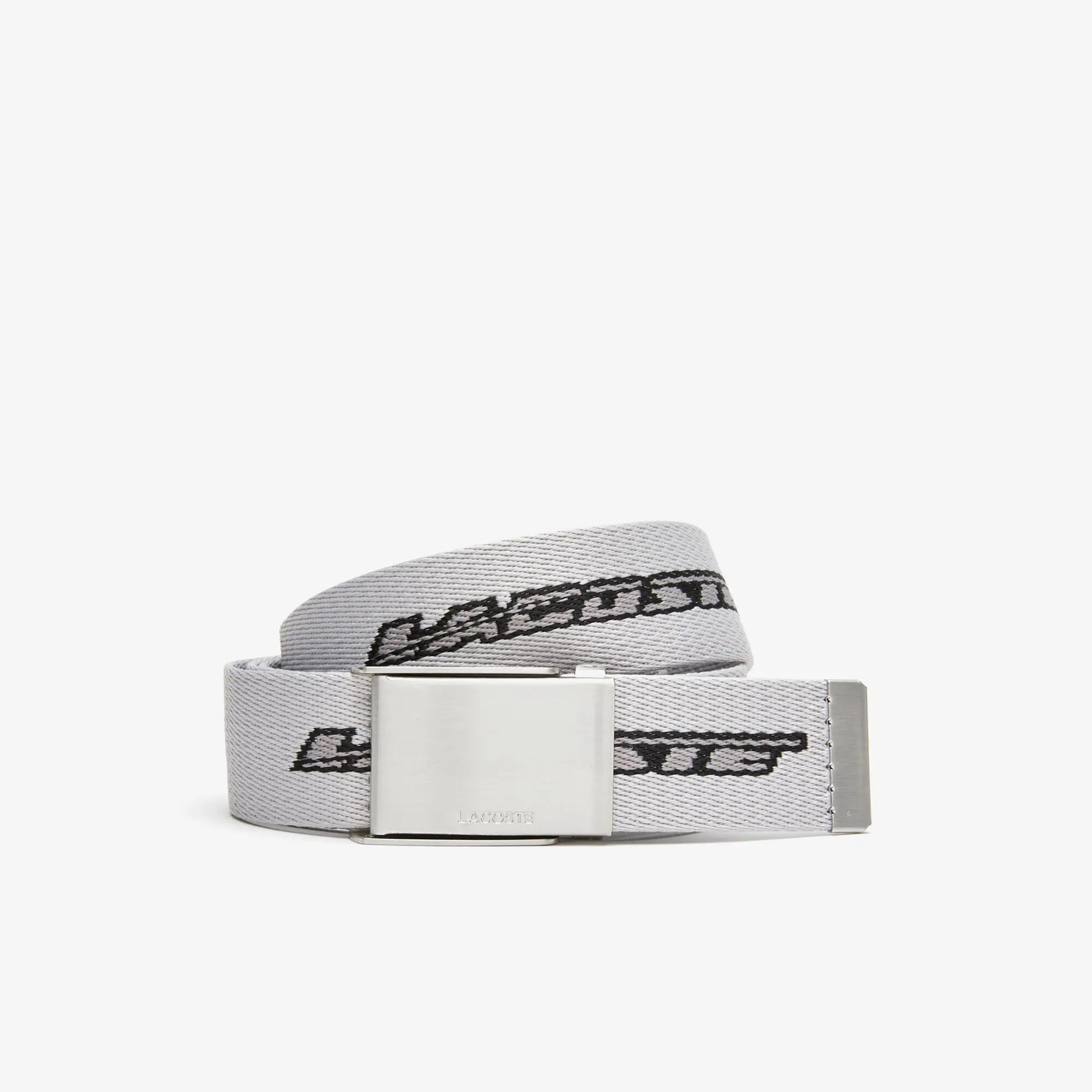 Lacoste Men’s Lacoste Contrast Logo Print Belt. 1