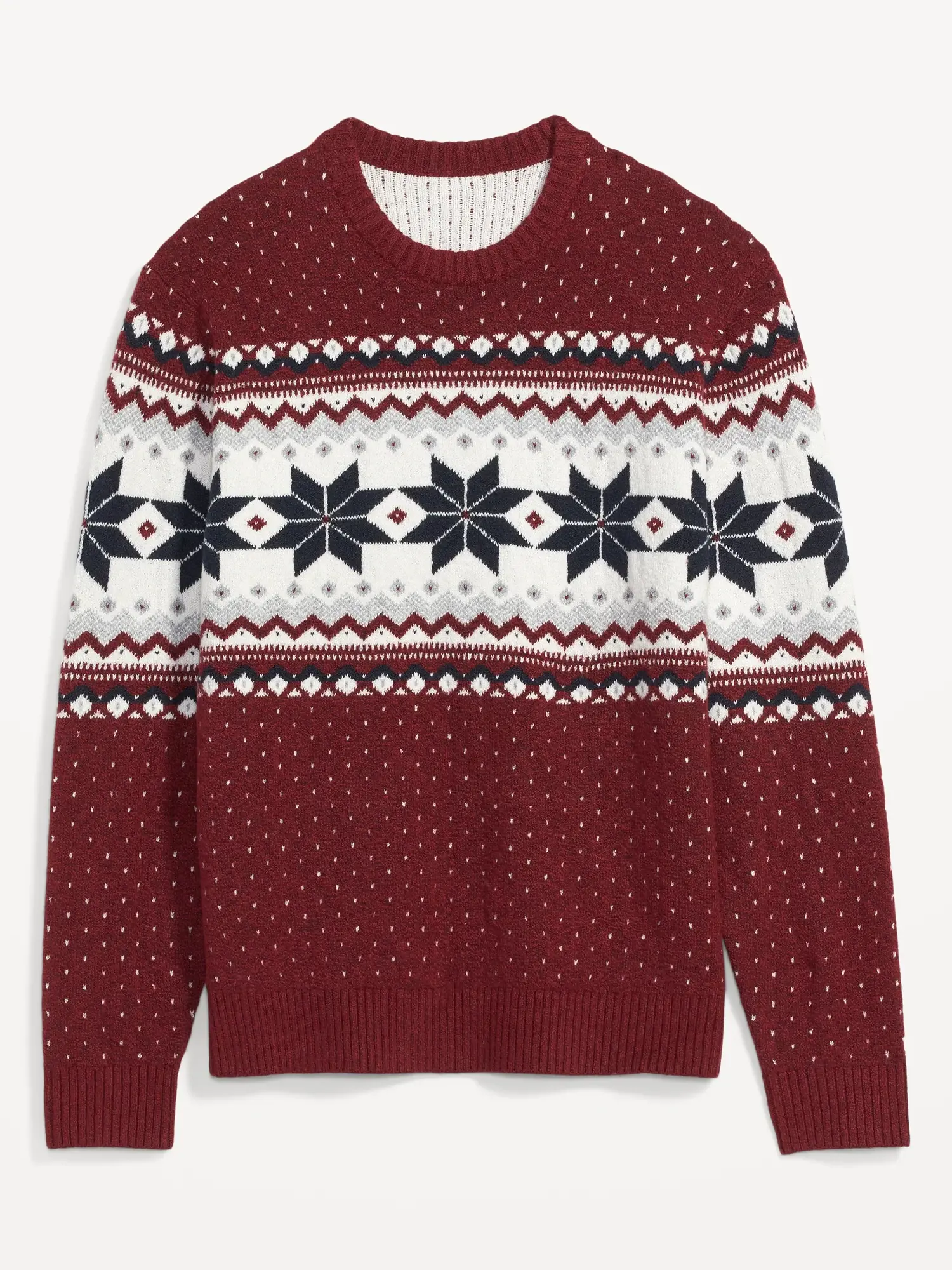 Old Navy Cozy Matching Fair Isle Sweater for Men red. 1
