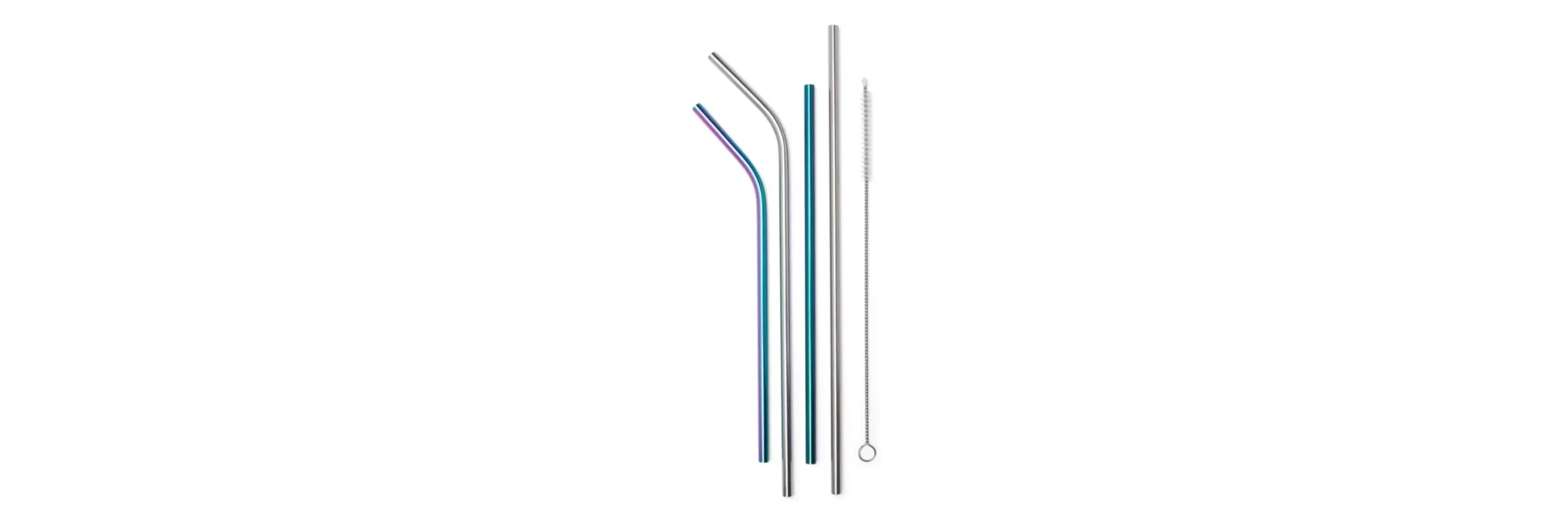 Columbia Stainless Straw Set with Cleaning Brush. 1