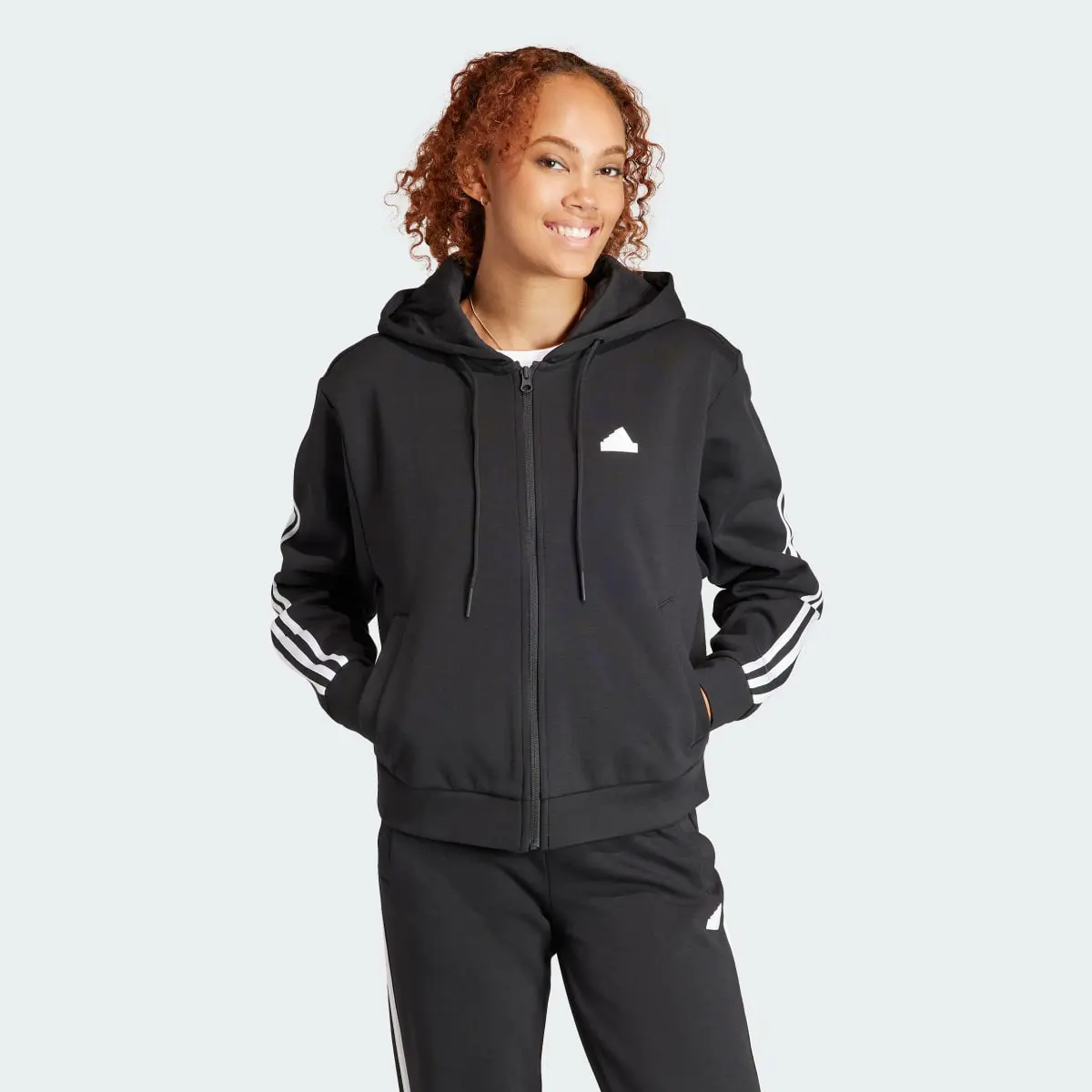 Adidas Future Icons 3-Stripes Full Zip Hoodie. 2