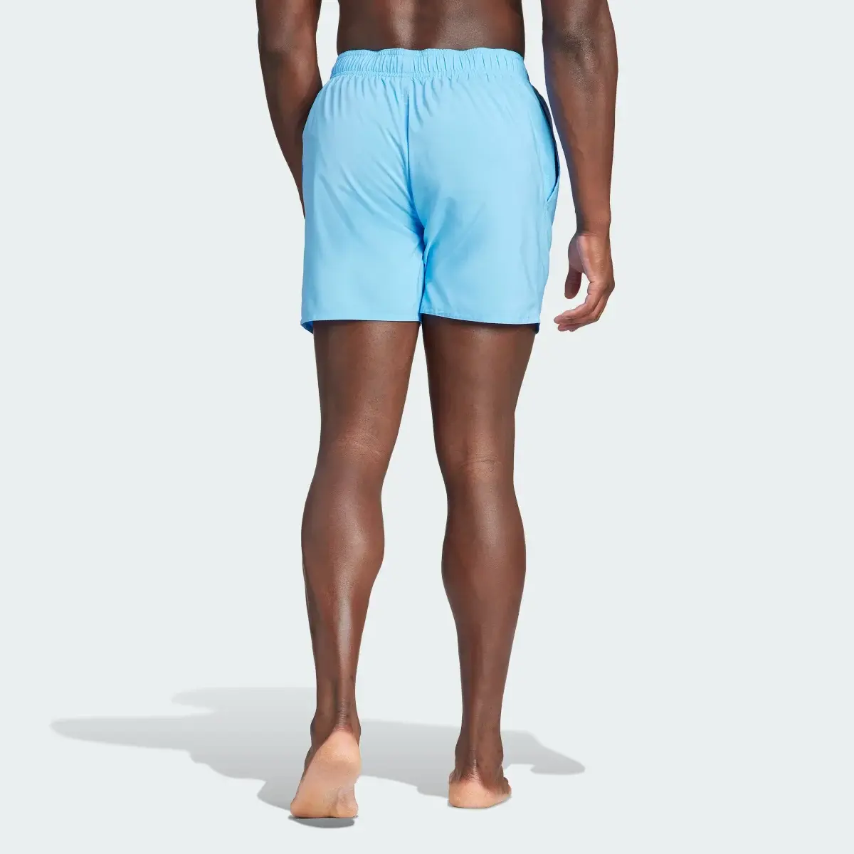 Adidas Solid CLX Short-Length Swim Shorts. 2