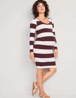 Old Navy Maternity Long-Sleeve Jersey-Knit Bodycon Dress red