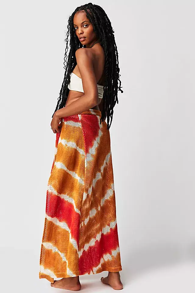 Free People Citrine Net Wrap Skirt. 2