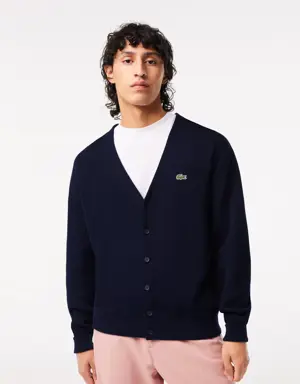 Men’s Lacoste V-neck Organic Cotton Cardigan
