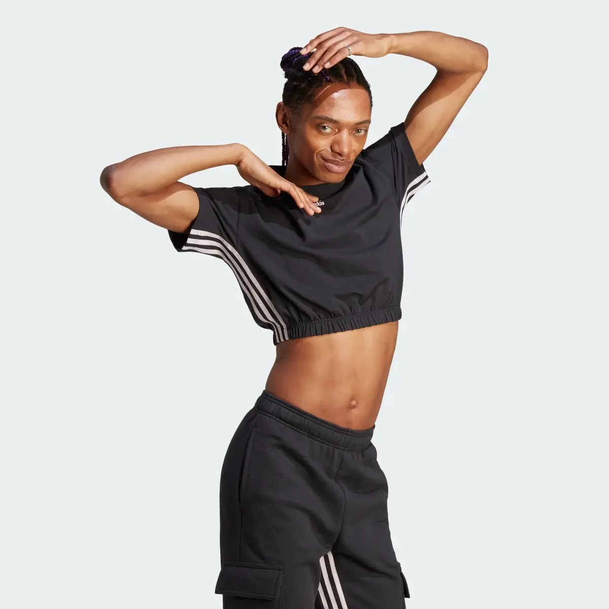 Adidas Dance 3-Stripes Crop Tee. 3