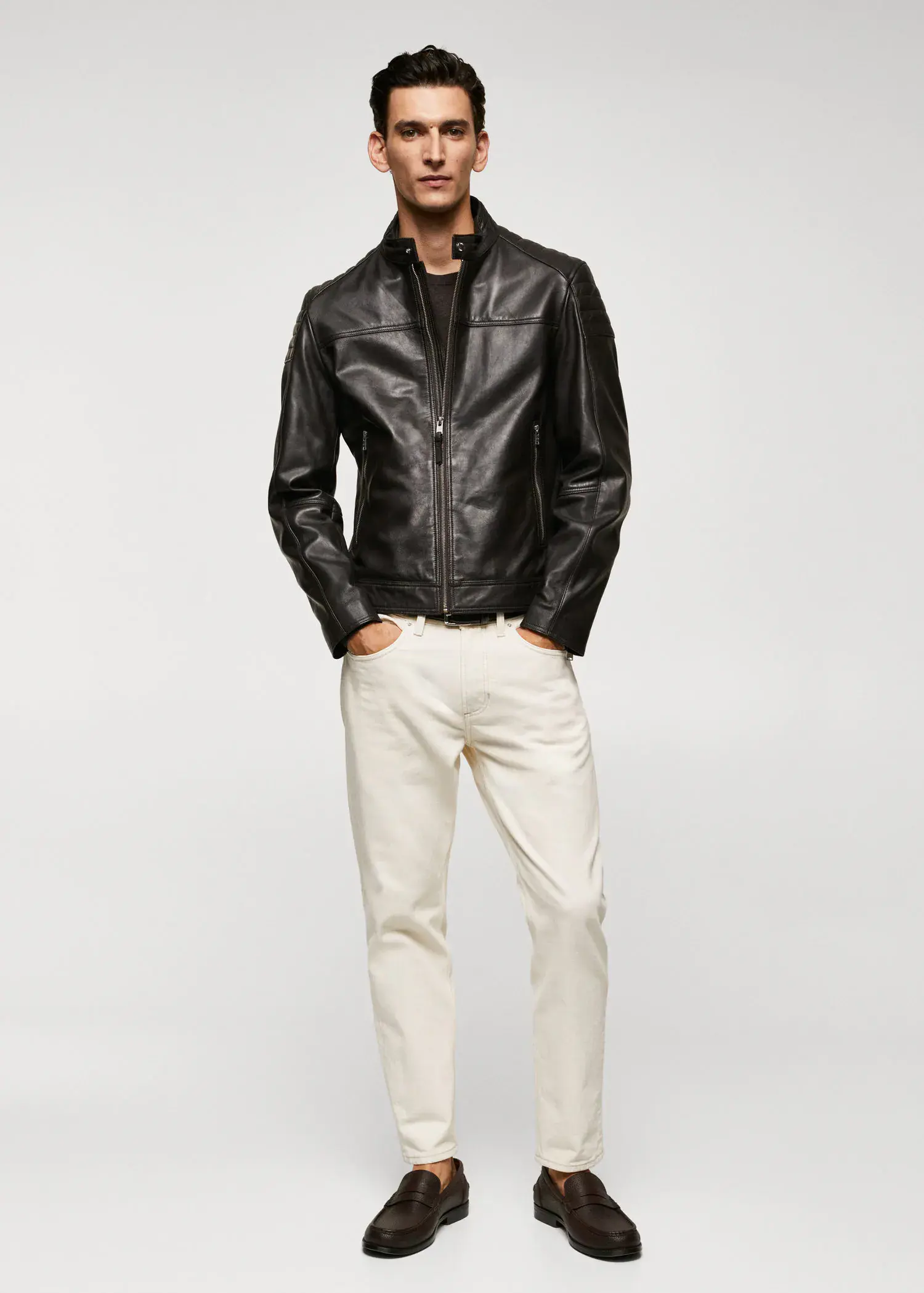 Mango Nappa leather jacket. 2