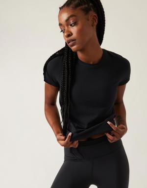 Athleta In Motion Seamless Tee black