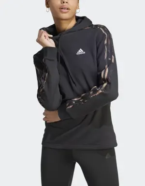 Adidas Vibrant Print 3-Stripes Hoodie