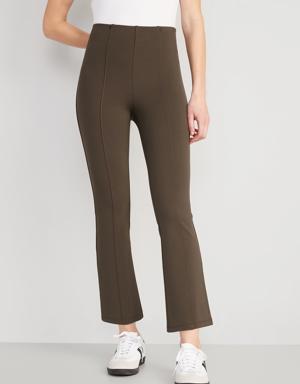 Old Navy Extra High-Waisted Stevie Crop Kick Flare Pants brown