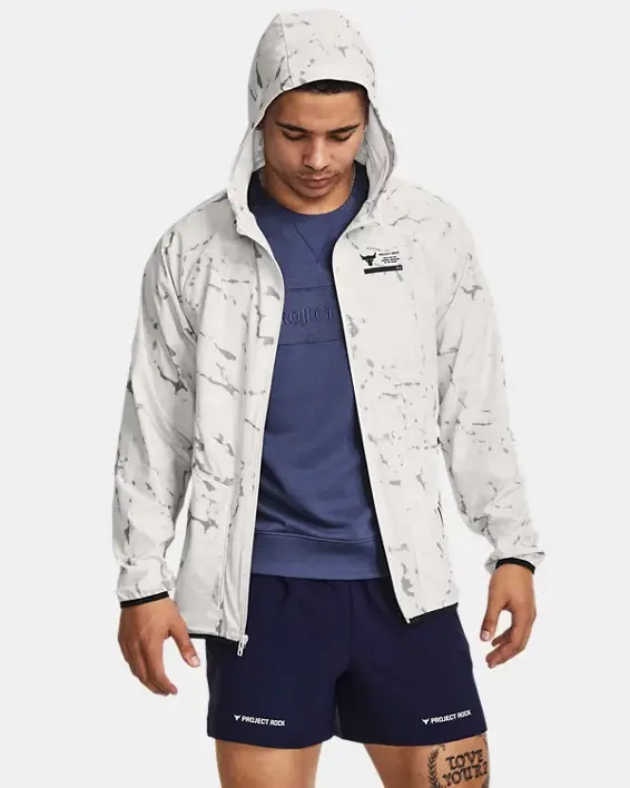 Under Armour Men's Project Rock Unstoppable Printed Jacket. 1