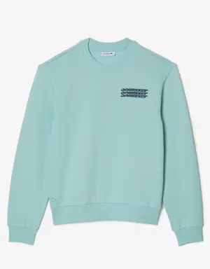Women’s Lacoste Unbrushed Fleece Printed Sweatshirt