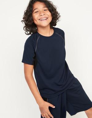 Go-Dry Short-Sleeve Mesh T-Shirt For Boys blue