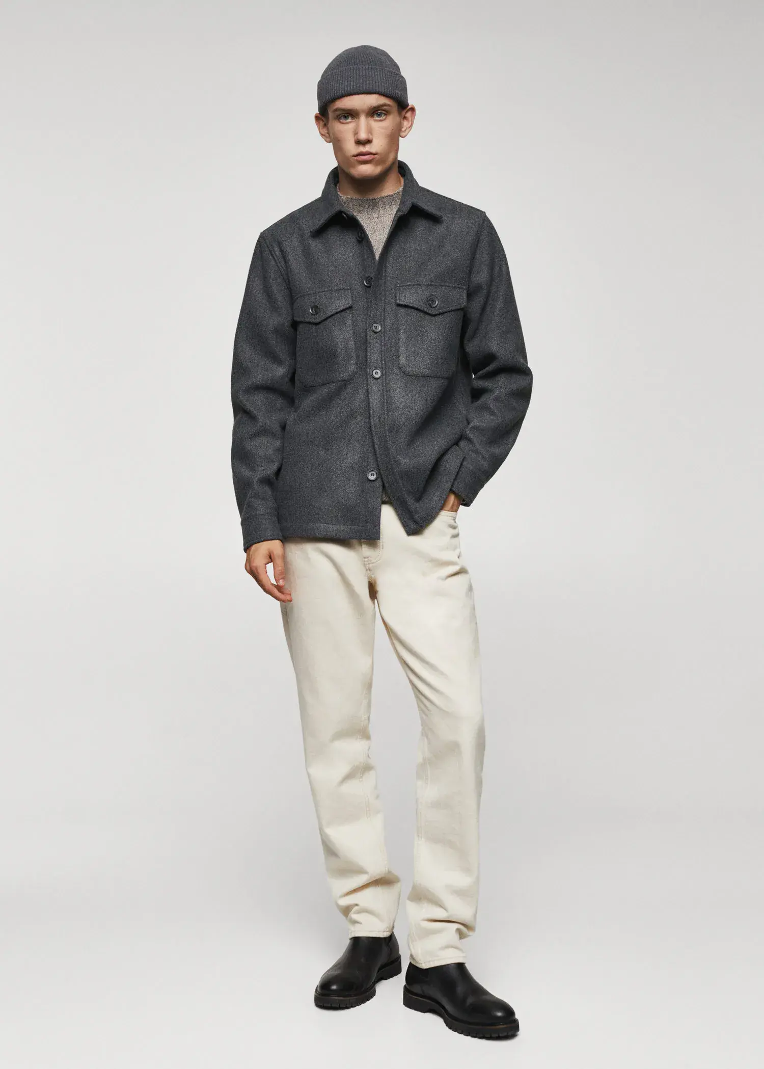 Mango Flannel overshirt with pockets . 2