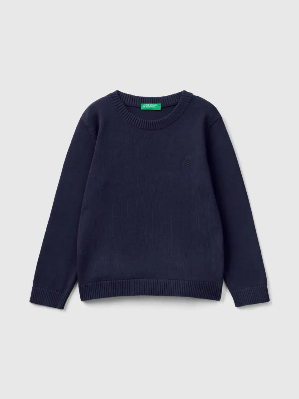 Benetton sweater in pure cotton with logo. 1