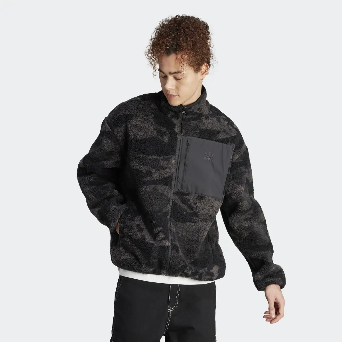 Adidas Graphics Camo Reversible Fleece Jacket. 1