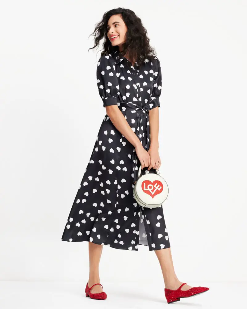 Kate Spade Scattered Hearts Shirtdress. 1