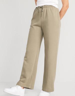 Old Navy Extra High-Waisted Vintage Straight Lounge Sweatpants for Women beige