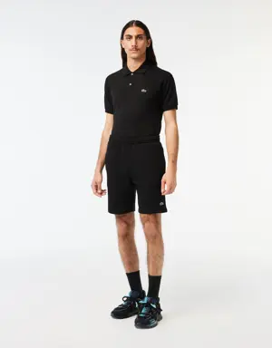 Herren LACOSTE Jogger Shorts aus aufgerautem Bio-Baumwoll-Fleece