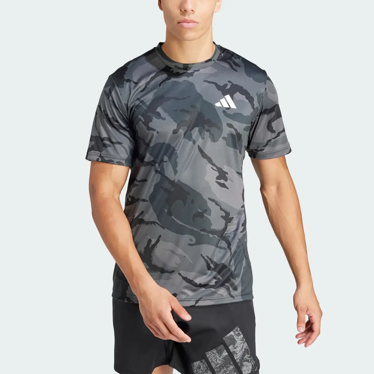 Adidas Train Essentials Seasonal Camo Tee. 1