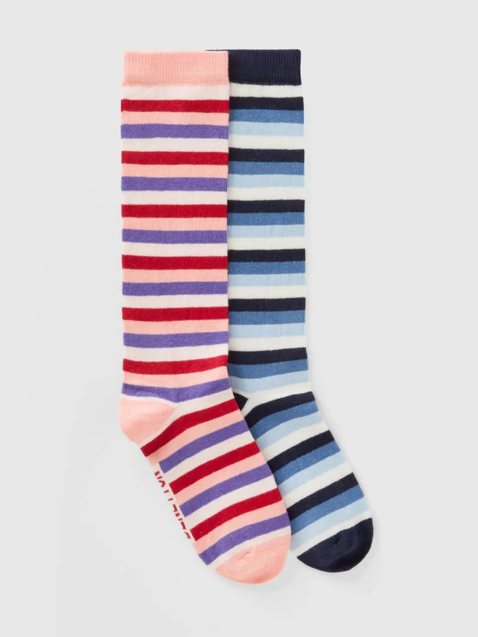 Benetton due sets of striped jacquard socks. 1