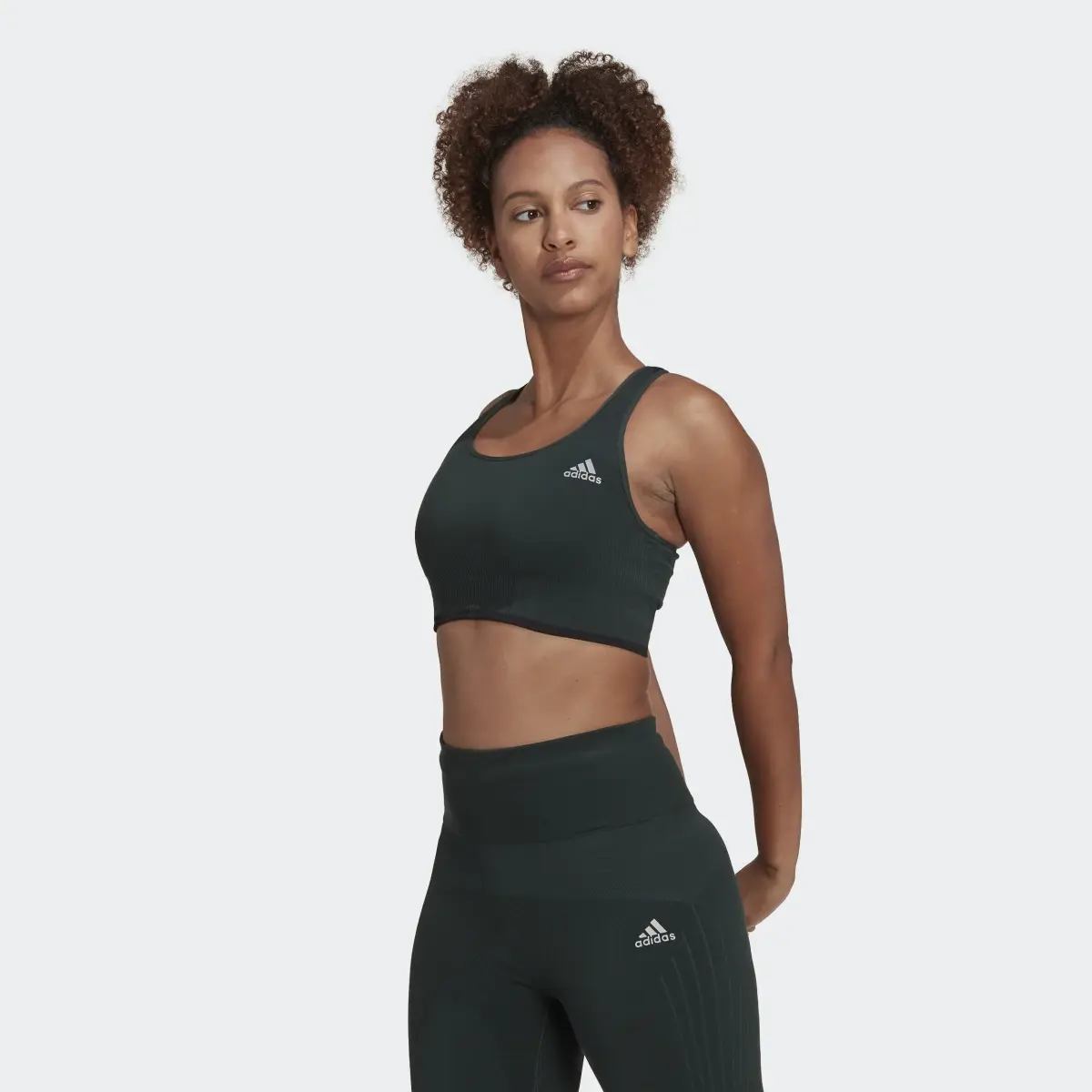 Adidas Running Medium-Support Seamless Merino Wool Bra. 2