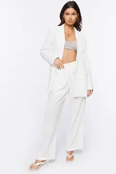 Forever 21 Forever 21 High Rise Wide Leg Pants White. 2