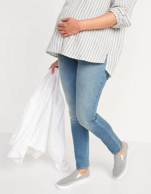 Maternity Full-Panel Skinny Jeans blue