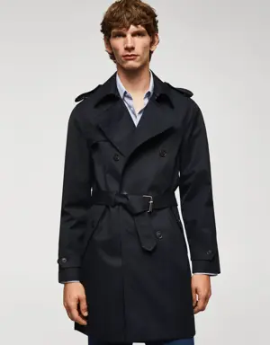 Classic water-repellent trench coat