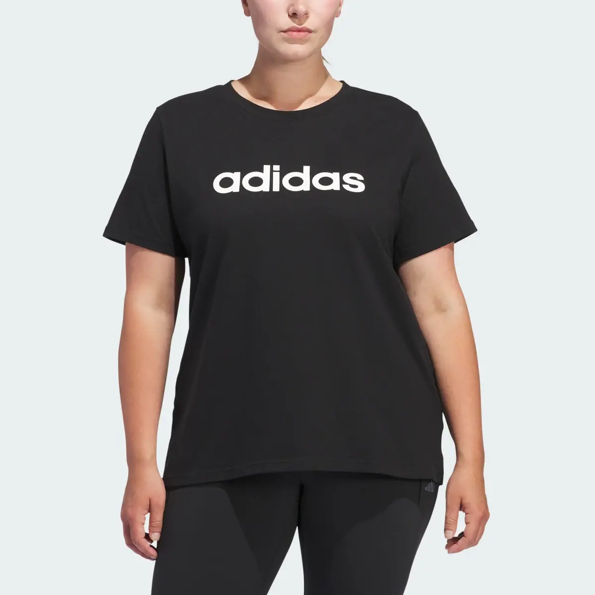 Adidas Linear Logo Tee (Plus Size). 1