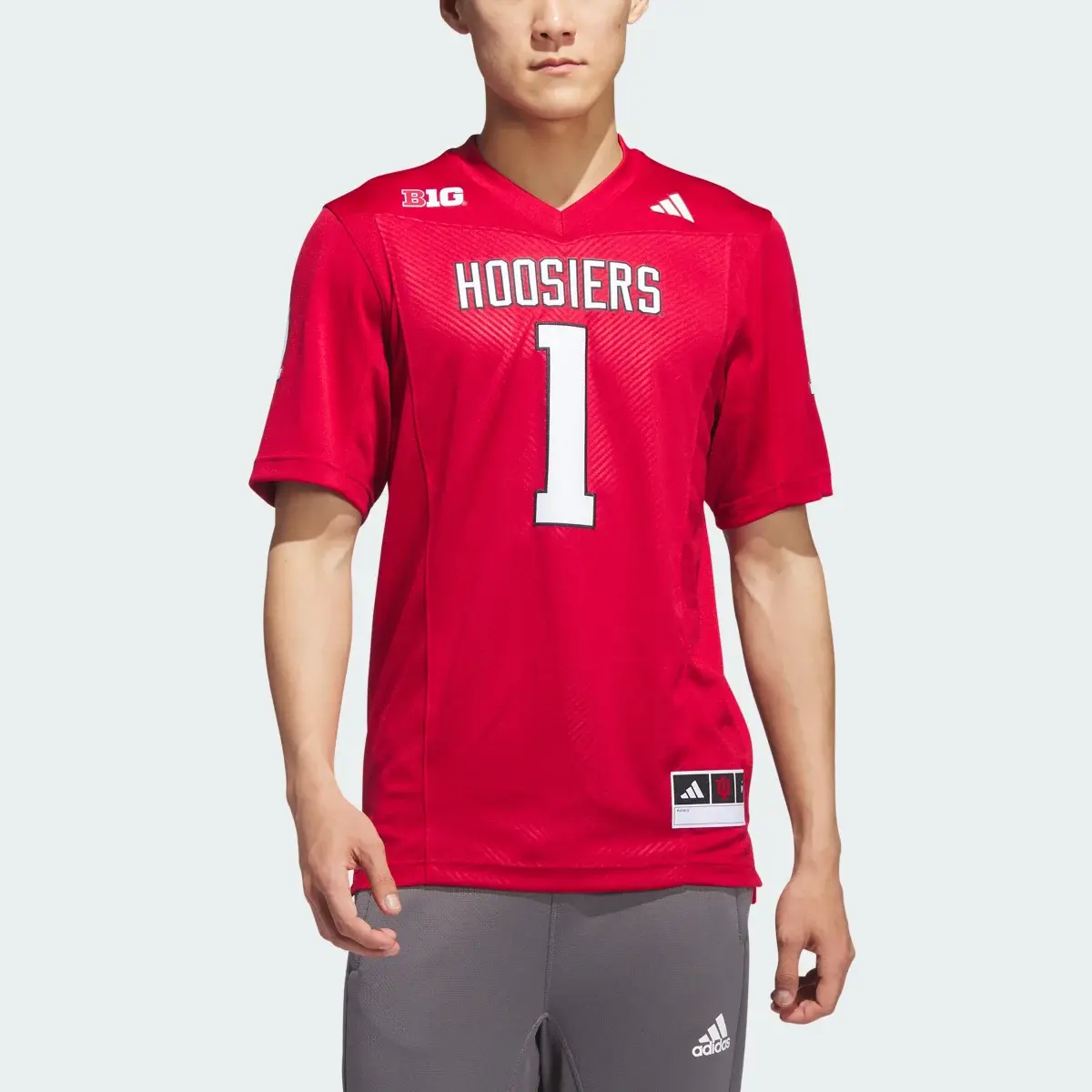 Adidas Indiana Football Off-Field Home Jersey. 1