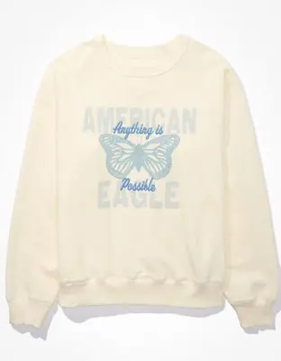 American Eagle Funday Graphic Raglan-Sleeve Sweatshirt. 2