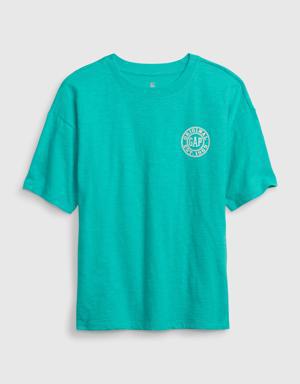 Kids Gap Logo Graphic T-Shirt blue