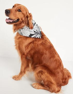 Matching Printed Bandana for Pets white