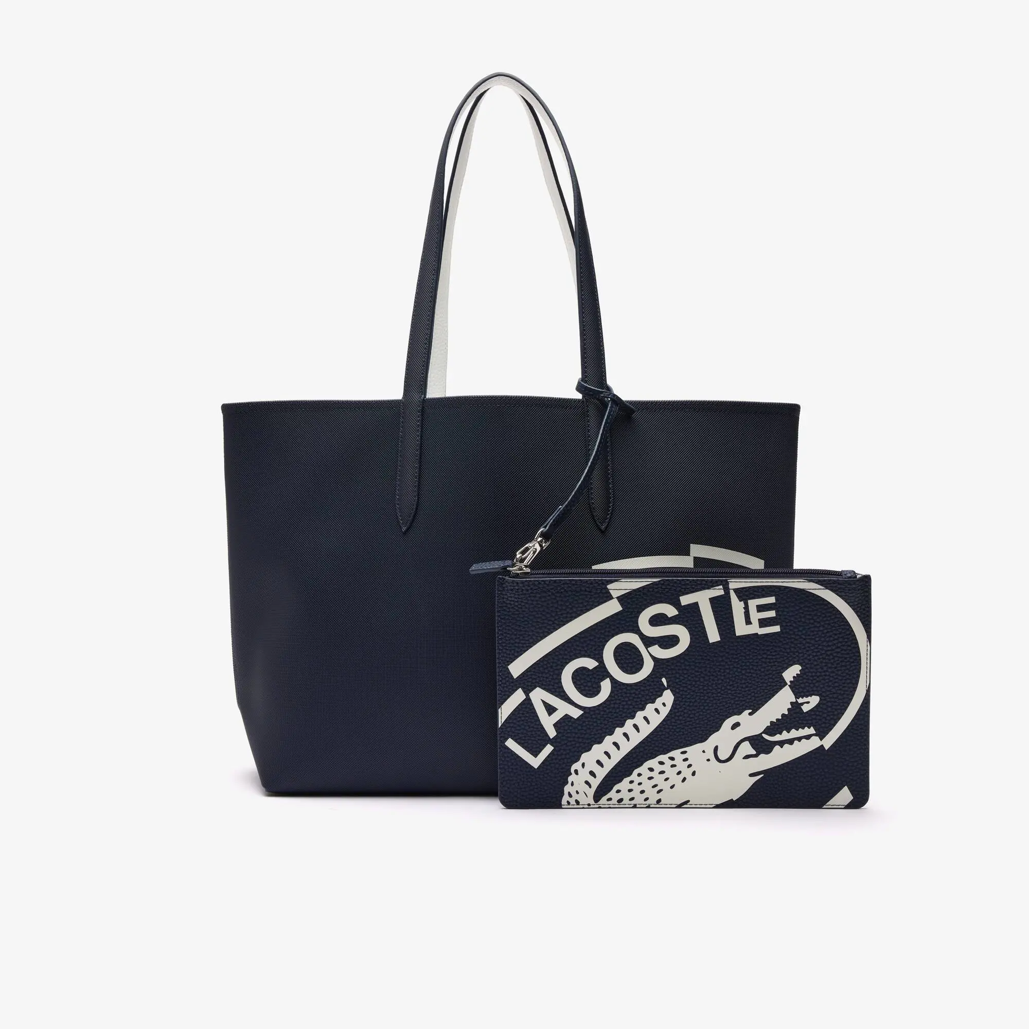 Lacoste Wendbare Tote Bag aus beschichtetem Canvas. 1